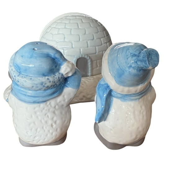 Christmas Around the World Snowman Napkin Salt Pepper Shaker Set House Of Lloyd - Picture 7 of 9